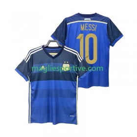 Completo Calcio Argentina Lionel Messi 10 2014 Retro Divisa Trasferta